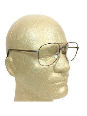 Wilshire Designs 1419 Mens Gold Metal Aviator Eyeglass Frames 55 18 145